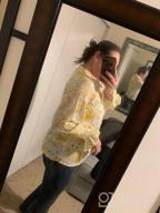 img 1 attached to Boho Floral Print Drawstring Top For Women - V-Neck, Long Sleeves, And Loose Fit Blouse Shirt For Casual Styling review by Broderick Cash