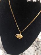 img 1 attached to 🐘 Barzel 18K Gold Plated Elephant Pendant Necklace for All Genders on Flat Mariner 060 3MM Chain review by Andres Mayes