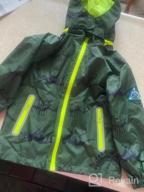 img 1 attached to Waterproof Boys Rain Jacket - Lightweight Zipper Hoodies W/ Dinosaurs Design For Kids Outerwear review by Corey Nyuon