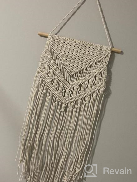 img 1 attached to Macrame Wall Hanging Tapestry - Woven Art Decor For Home Boho Style 12" X 31.5 review by Heather Powell