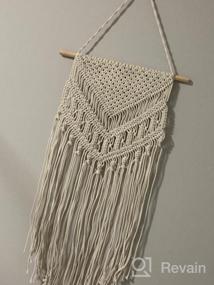 img 8 attached to Macrame Wall Hanging Tapestry - Woven Art Decor For Home Boho Style 12" X 31.5