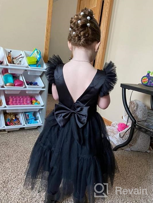 img 1 attached to Elegant Adaniwli Big Girls Backless Bridesmaid Dress: Stunning Tulle Wedding Flower Girl Dress! review by Ericka Kuhn