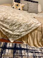 картинка 1 прикреплена к отзыву LIFEREVO Royal Blue Luxury Velvet Diamond Quilted Fitted Bed Sheet 3 Side Coverage 18 Inch Drop Dust Ruffle Bed Skirt With Pompoms Fringe (Queen, Navy) от Reggie Stewart