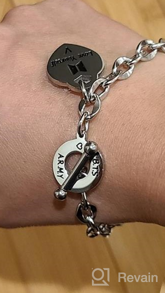 img 1 attached to 🎁 G-Ahora BTS Bracelet - Love Yourself Army Never Mind Charm for BTS Fans Girls and Women - Inspirational Gift and Jewelry for BTS Lovers (BR-Never Mind) review by Tammy Stephens