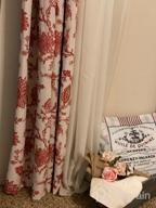 img 1 attached to Transform Your Home With DriftAway Freda Jacobean Floral Linen Blend Blackout Curtains - Taupe Beige, 2 Layers, 2 Panels, Grommet Window Treatment, 52X84 Inches review by Predrag Holman