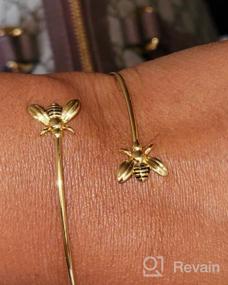 img 7 attached to 🐝 Потрясающий набор украшений с пчелами: серьги, браслет и ожерелье "LAZLUVU подсолнухи и пчелы" - идеальный рождественский подарок для женщин и девочек.