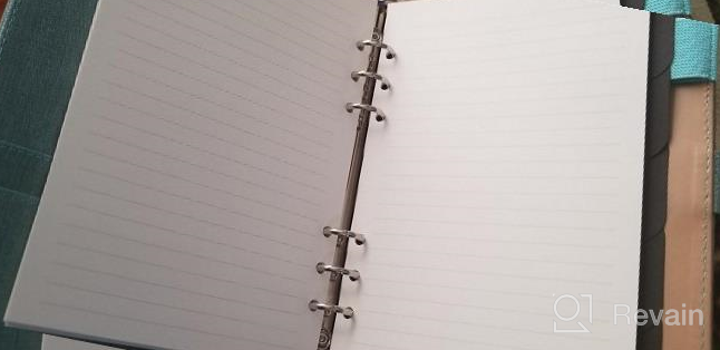 img 1 attached to Spiral Leather Journal Writing Notebook, 6 Ring Binder Refillable Diary Notepads, Vintage Business Planner Personal Organizer, Agenda For Men Women, Faux Cloth Cover, A5 Size，Teal review by Kwesi Delgado