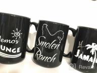 img 1 attached to Set Of 4 Large Handle 15Oz Classic Black Ceramic Coffee Mugs By Serami review by Chris Sweeton