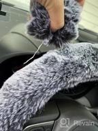 img 1 attached to Faux Fur Steering Wheel Cover, Two Tone Black/Brown With Glitter - Fits 14.5-15" Wheels - BDK Bear Fur Plush Fuzzy Car Truck Van SUV review by Scott Carlile