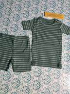 img 1 attached to Stripe Pattern Snug Fit Pajama Set For Toddler Boys And Girls - AVAUMA Ribbed Sleepwear For Comfortable Daily Wear review by Jennifer Anderson