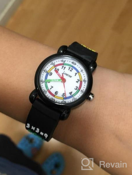 img 1 attached to Dekyda Kids Watch: Waterproof LED Digital Watch with Leather Band for Boys, Girls, and Teens (Ages 3-15) - Ideal for Sports and Outdoor Activities review by Jahan Arias
