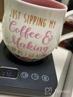 img 1 attached to ☕️ Misby Mug Warmer: Advanced Coffee Warmer with 3 Temperature Settings, 12H Timer, Auto Shut Off - Keep Drinks at Optimal Temperature for Hours - White review by Robert Ducki