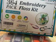 img 1 attached to 364-Pack Embroidery And Friendship Bracelet Floss Kit With 200 Vibrant Colors And Cross Stitch Tools By INSCRAFT - Perfect For Embroidery, Cross Stitching, And Bracelet Stringing review by Christopher Tillman
