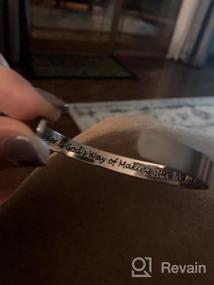 img 5 attached to Inspirational Encouragement Graduation School Open Cuff Bangle Bracelet by Jude Jewelers - Stainless Steel