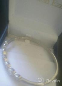 img 8 attached to 18K White Gold Princess Bangle Bracelet With Swarovski Crystal - Menton Ezil Women'S Fashion Jewelry