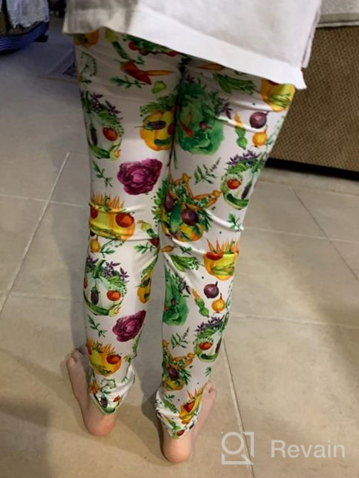 img 1 attached to Cute and Comfy UONLBEIB Girls Multipack Print Leggings: 3-Pack Stretch Ankle Length Pants for Girls 4-13Y review by Mac Sterling