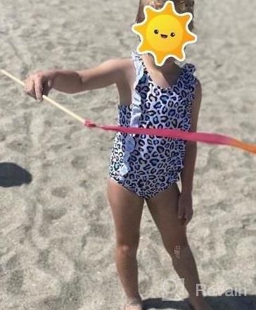 img 1 attached to Ruffle One Piece Swimwear For Toddler And Little Girls - Adorable Bathing Suit Ideal For Summer - ALISISTER review by Liyanny Llerena