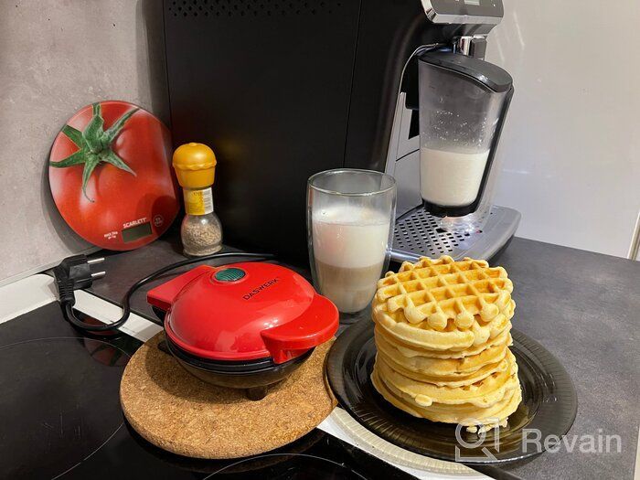 img 1 attached to Non-stick electric waffle iron for Viennese Belgian waffles d12cm 350 W DASWERK W, 455523 review by Aneta Krawczyk ᠌