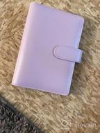 img 1 attached to Stylish Sooez A6 Notebook Binder With Magnetic Buckle Closure And Macaron Colors For Women review by April Smith