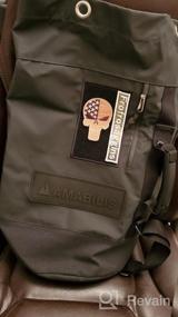 img 5 attached to Водонепроницаемая спортивная сумка AMABILIS для ручной клади с несколькими карманами и регулируемым ремнем — идеальная спортивная сумка объемом 32 л в элегантном сером цвете линкора Дизайн: Dave Jr Duffel Bag