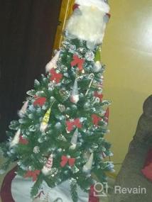 img 5 attached to Плюшевые скандинавские рождественские гномы ручной работы, набор из 10 подвесных украшений для украшения елки и домашнего декора, Vdealen Tomte Gnomes