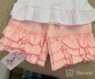 img 1 attached to Toddler Girls Cotton Icing Ruffles Shorts Pants By Slowera Baby review by Terry Keown