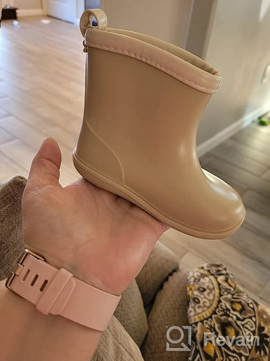 img 1 attached to Tree Grandpa Toddler Rain Boots: Lightweight, Waterproof Baby 🌳 Rain Shoes for Boys and Girls - Easy On for Kids review by Steven Barbon