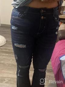 img 4 attached to Расклешенные джинсы с завышенной талией для женщин от LookbookStore