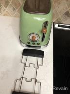 img 1 attached to CROWNFUL 2-Slice Toaster, Extra Wide Slots Toaster, Retro Stainless Steel With Bagel, Cancel, Defrost, Reheat Function And 6-Shade Settings, Removal Crumb Tray, Green review by Jon Smith