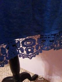 img 7 attached to Шикарная и женственная: женская блуза-туника DUTUT с рукавами-лепестками и кружевной отделкой для непринужденного стиля