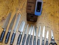img 1 attached to Effortlessly Sharp And Stylish: Ninja Foodi NeverDull Premium 13 Piece Knife System With German Stainless Steel Blades And Built-In Sharpener In Walnut Stain/Black review by Brian Avila