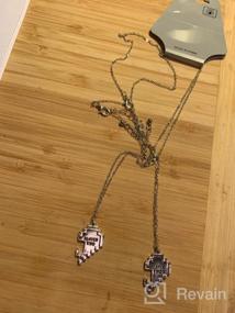 img 5 attached to LUX ACCESSORIES Player 1 and Player 2 Gamer BFF Broken Heart Necklace Set of 2