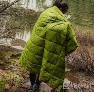 img 1 attached to Stay Warm And Cozy On Your Next Adventure With The Oceas Outdoors Puffy Camping Blanket - Water And Wind Resistant, Lightweight And Packable! review by Kwesi Delgado