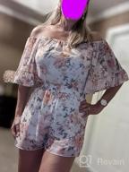 img 1 attached to Boho Chic: Stunning Floral Off-Shoulder Summer Romper For Women By Fixmatti review by Hector Watkins