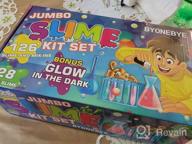 картинка 1 прикреплена к отзыву DIY Slime Making Kit For Kids Age 5+ - 126 Pcs Ultimate Fluffy Slime Supplies With 28 Crystal Slimes, 2 Glow In The Dark Powders & 48 Glitter Jars - Birthday Gift Idea от Ryan Reiter