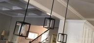 img 1 attached to Modern Farmhouse Chandelier With Clear Glass - 6-Light Brushed Nickel And Black Pendant Lighting Fixture For Dining Room And Kitchen Island review by Rob Clark