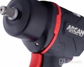 img 5 attached to Arcan 1/2” Lightweight Pneumatic Push Button Air Impact Wrench - 1300 Ft/Lbs High Torque, Twin Hammer, Composite, Variable Speed Trigger (A41311)