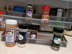 img 5 attached to 4 Pack Silver Wall Mount Spice Rack Organizer For Cabinets, Pantry Door, Cupboard Seasoning Jars Shelf Storage