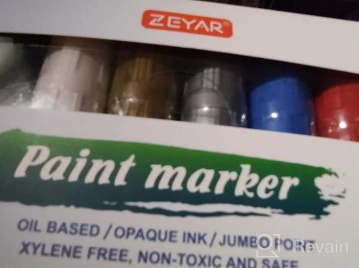 img 1 attached to Jumbo 15Mm Felt Tip Paint Markers - Waterproof & Smear Proof Ink, Aluminum Barrel For Doodling On Paper, Plastic, Wood, Rock, Metal And Glass (1 Black And 2 White) review by Amanda Engelhardt