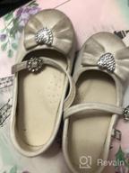 img 1 attached to Shine with ANGEL 22's Rhinestone Buckle Ballerina Shoes for Toddler Girls review by Efraine Cruise