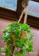 img 1 attached to Artificial Ivy With Macrame Hanger Set - Realistic Greenery For Home, Bedroom, Patio, And Office Decor - Includes Basket Holders - Perfect For Bathroom Decoration - AceList review by Adam Rossi