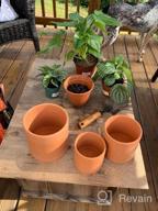 img 1 attached to Set Of 3 POTEY Terracotta Planters With Drainage Hole And Saucer - 6 Inch, 5 Inch, And 4 Inch Cylindrical Indoor Flower Containers - Unglazed Clay Pots Perfect For Plants - Model Number 222231 review by David Herman