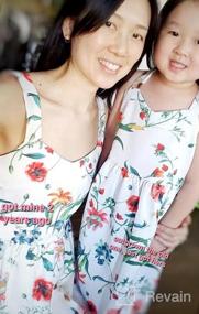 img 6 attached to Ремни для плеч Mumetaz Mommy: Платья с цветочным принтом для модных дуэтов мамы и дочери