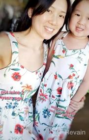 img 6 attached to Mumetaz Mommy Shoulder Straps: Floral Matched Dresses for Fashionable Mother-Daughter Duos