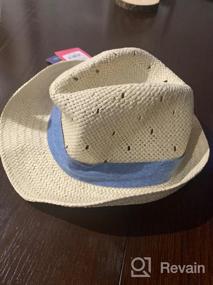 img 5 attached to 👒 LLmoway Kids Summer Straw Hat for Baby Toddler Boys - Fedora Beach Sun Hat - Infant Accessories