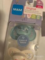 img 1 attached to MAM Baby Pacifier 6-16 Months, Original Matte Nipple Shape For Healthy Oral Development, Boy 2 Pack With Sterilizer Case (1 Count) review by Sarah Gonzalez