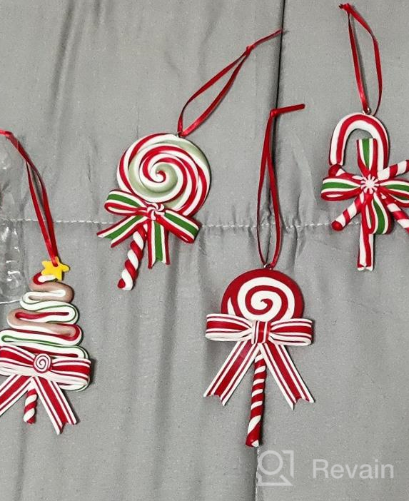 img 1 attached to 8 Pieces Christmas Candy Ornaments Lollipop Ornament Xmas Decor Candy Cane Hanging Decorations Fake Candy Canes Crafts For Xmas Wreath Xmas Tree Party Supplies review by Prince Aguirre