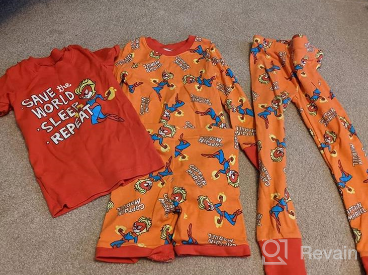 img 1 attached to Snug-Fit Cotton Pajama Sleepwear Sets for Kids featuring Disney, Star Wars, and Marvel by Spotted Zebra review by Shane Picot