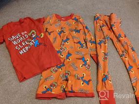img 8 attached to Snug-Fit Cotton Pajama Sleepwear Sets for Kids featuring Disney, Star Wars, and Marvel by Spotted Zebra
