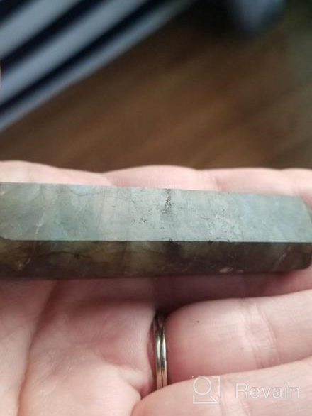 img 1 attached to Labradorite Healing Crystal Wand - 6 Faceted Reiki Chakra Stone For Meditation And Decor review by Troy Boren